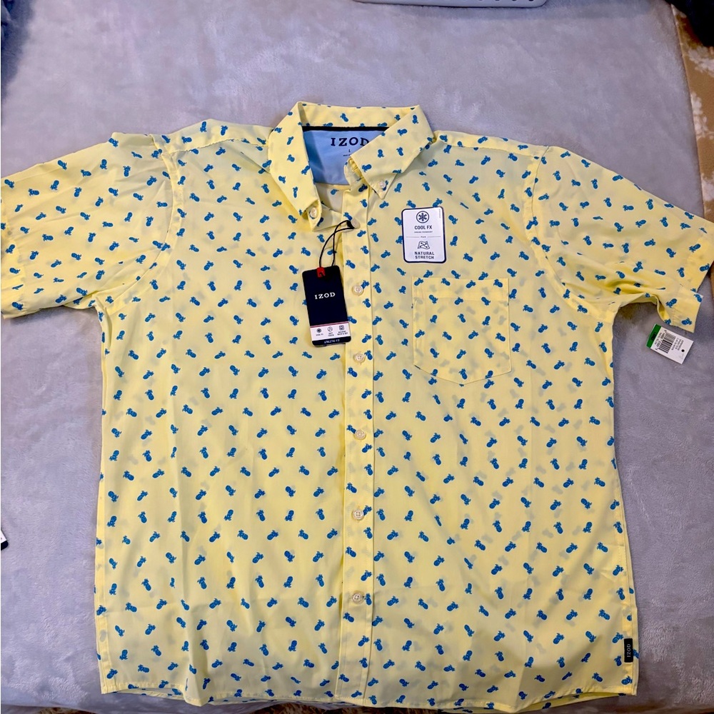NWT Mens IZOD button down Dress shirt